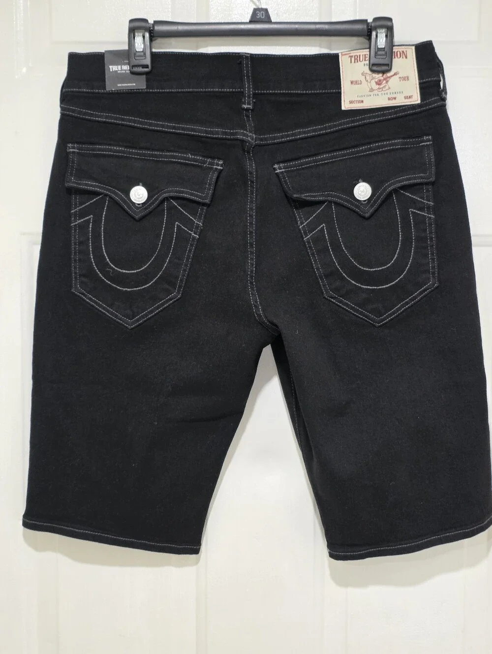 True Religion Black Denim Jean Shorts